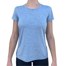 Camiseta Vaikobi Mujer Uv Performance Tech - Azul Jaspeado Vk-243