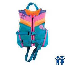 Hyperlite Girls Child Indy Cga Wakeboard Chaleco - Rosa / Teal