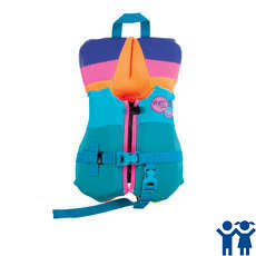 Hyperlite Chaleco De Wakeboard Indy Cga Para Niñas Pequeñas - Rosa / Verde Azulado
