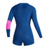 Traje De Neopreno Shorty Mystic Lunar 2/2Mm Con Cremallera Frontal Para Mujer - Azul Verano