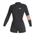 Traje De Neopreno Shorty Mystic Lunar 2/2Mm Con Cremallera Frontal Para Mujer - Gris Oscuro