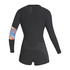 Traje De Neopreno Shorty Mystic Lunar 2/2Mm Con Cremallera Frontal Para Mujer - Gris Oscuro