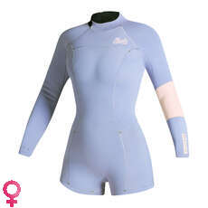 Traje De Neopreno Mystic Lunar 2/2Mm Back-Zip Longarm Shorty Para Mujer - Pastel Lilac
