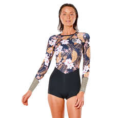Rip Curl Mujer G-Bomb 1Mm Ls Boyleg Spring Wetsuit - Negro/oro 114Wsp