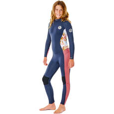Traje De Neopreno Con Cremallera Trasera Rip Curl Junior Dawn Patrol 5 / 3Mm - Slate Rose Wsmycs
