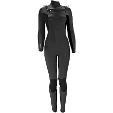 Traje De Neopreno Con Cremallera Frontal Sola Nova 5/4Mm Para Mujer - Negro