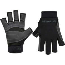 Typhoon Raceline 2.0 Medio Dedo Guantes De Vela - Negro 310251