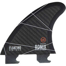 Ronix Aleta Flotante De 3,5 Pulgadas Con Botón Para Despertar A La Izquierda - Rojo Cafeinado/negro Ronix Aleta Flotante De 3,5 Pulgadas Con Botón Para Despertar A La Izquierda - Rojo Cafeinado/negro