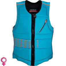 Chaleco De Wakeboard De Impacto Aprobado Por Ce Para Mujer Ronix Coral - Azul Aguamarina