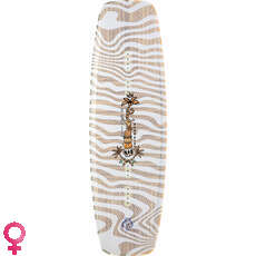 Ronix Mujeres Spring Break Cable Park Board - Blanco/grano De Madera/melocotón