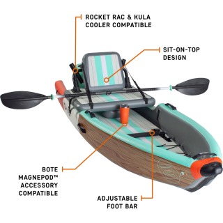 Bote Deus 11' Kayak Inflable Aerodinámico - Cypress Clásico 110Ide22Cl