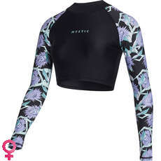 Mystic Mujer Jayde Long Crop Rashvest - Negro 230158