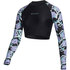 Mystic Mujer Jayde Long Crop Rashvest - Negro 230158
