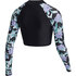 Mystic Mujer Jayde Long Crop Rashvest - Negro 230158