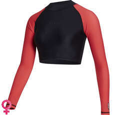 Mystic Mujer Jayde Long Crop Rashvest - Negro/rojo 230158 Mystic Mujer Jayde Long Crop Rashvest - Negro/rojo 230158