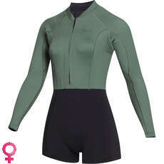 Traje De Neopreno Shorty Mystic Lunar 2/2Mm Con Cremallera Frontal Para Mujer - Verde Oliva 230112 Traje De Neopreno Shorty Mystic Lunar 2/2Mm Con Cremallera Frontal Para Mujer - Verde Oliva 230112