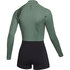 Traje De Neopreno Shorty Mystic Lunar 2/2Mm Con Cremallera Frontal Para Mujer - Verde Oliva 230112