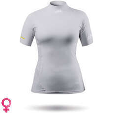 Zhik Mujer Eco Spandex Rash Guard Manga Corta - Platino Dtp-0067