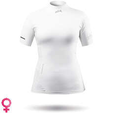 Zhik Mujer Eco Spandex Rash Guard Manga Corta - Blanco Dtp-0067