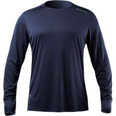 Top Zhik Uvactive De Manga Larga De Secado Rápido Uv50+ - Azul Marino Atp-0070