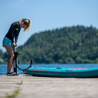 Paquete De Tabla De Remo Sup Inflable Jobe Duna 11.6 2024 - Verde Azulado