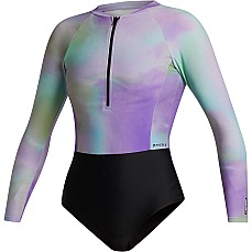 Traje De Baño De Manga Larga Mystic Jayde Para Mujer  - Púrpura/verde 240181