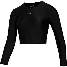 Lycra Corta De Manga Larga Sunn Para Mujer Mystic  - Negro 240173