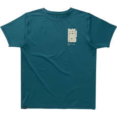 Rashvest Manches Courtes Mystic Boarding  - Bleu Sarcelle 250761