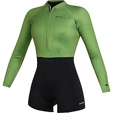 Traje De Neopreno Corto Mystic Lunar Para Mujer, Manga Larga, Cremallera Frontal De 2/2 Mm, Verde Suave, 240112 Traje De Neopreno Corto Mystic Lunar Para Mujer, Manga Larga, Cremallera Frontal De 2/2 Mm, Verde Suave, 240112