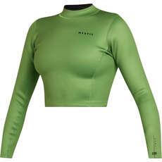 Mystic Womens Lunar 2 Top Corto A Maniche Lunghe In Muta - Verde Tenue 240221