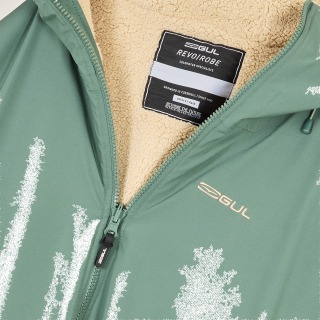 Poncho Impermeable Con Capucha Gul Junior Evo Robe 2026 - Verde/Taupe