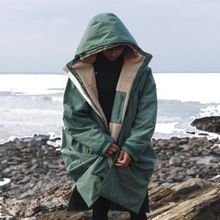 Poncho Impermeable Con Capucha Gul Junior Evo Robe 2026 - Verde/Taupe