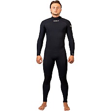 Traje De Neopreno Completo Gul Flexor Yulex 4/3 Mm Con Costura Invisible Y Cremallera Trasera - Negro Fx1217
