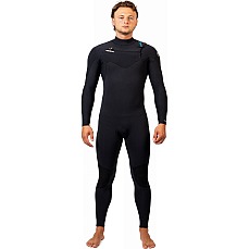 Traje De Neopreno Completo Gul Flexor Yulex 4/3 Mm Con Costura Invisible En El Pecho Y La Espalda - Negro Fx1220
