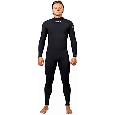 Traje De Neopreno Completo Gul Flexor Yulex De 5/4 Mm Con Costura Invisible Y Cremallera Trasera - Negro Fx1218