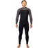 Traje De Neopreno Completo Gul Flexor Yulex De 5/4 Mm Con Costura Invisible Y Cremallera Trasera - Negro/Gris Fx1218