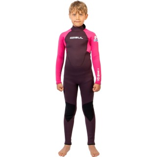 Traje De Neopreno Corto Gul Junior G-Force Natur 3/2 Mm 2026 - Rosa/Morado Gf3307