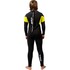 Traje De Neopreno Gul Junior Response Natur 3/2 Mm Con Cremallera Trasera 2026 - Negro/Lima Re1322