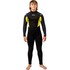 Traje De Neopreno Gul Junior Response Natur 3/2 Mm Con Cremallera Trasera 2026 - Negro/Lima Re1322