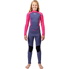 Traje De Neopreno Gul Junior Response Natur 3/2 Mm Con Cremallera Trasera 2026 - Azul/Rosa Re1322