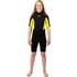 Traje De Neopreno Corto Gul Junior Response Natur 3/2 Mm 2026 - Negro/Lima Re3322