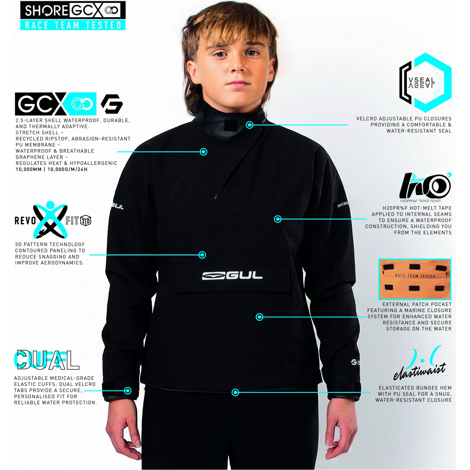 Top Con Cinta De Grafeno Gul Junior Shore Recore 2026 - Negro St0030