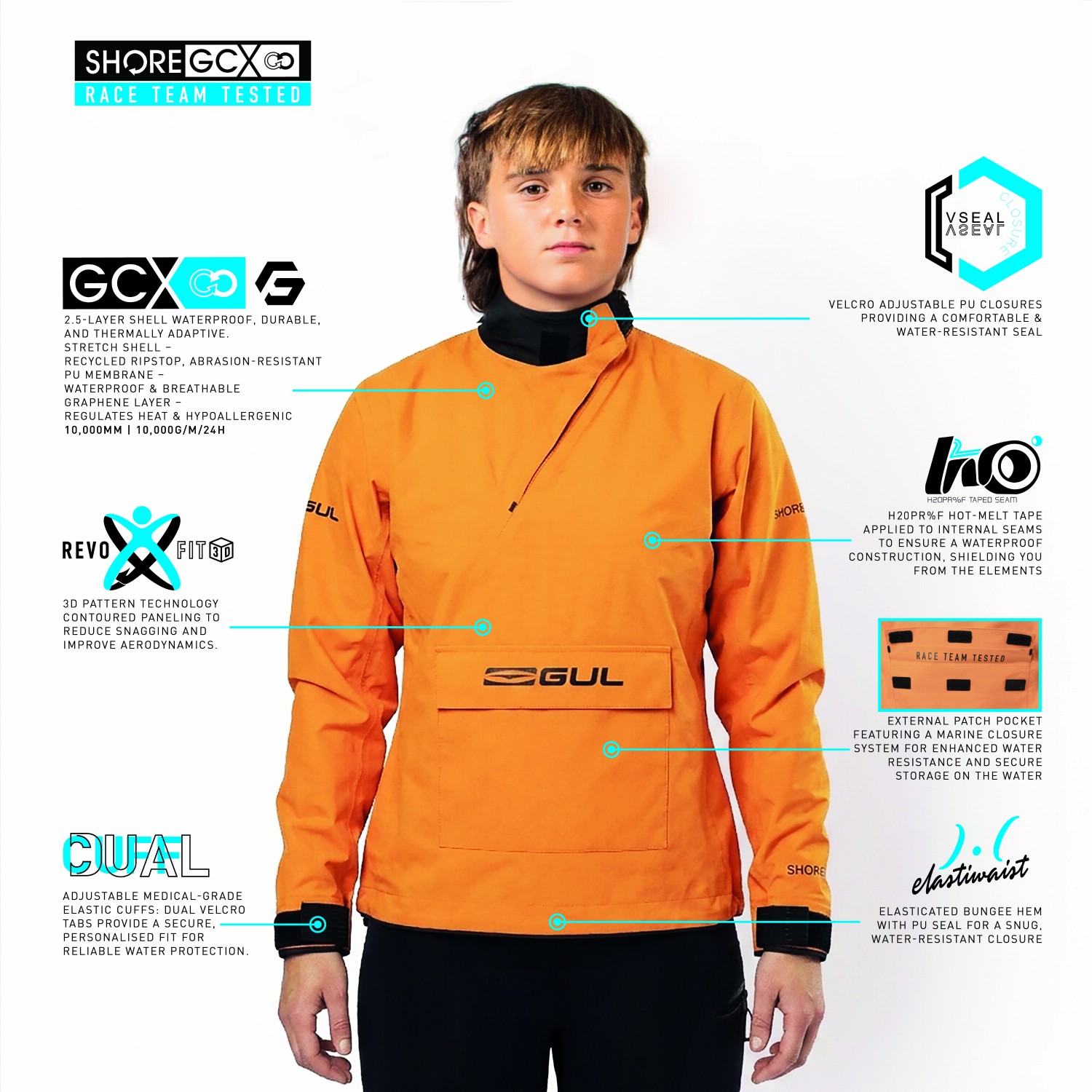 Top Con Cinta De Grafeno Gul Junior Shore Recore 2026 - Naranja St0030