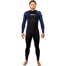 Traje De Neopreno Gul G-Force Nartur 3/2 Mm Con Cremallera Trasera 2026 - Negro/Azul Marino Gf1305