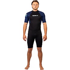Traje De Neopreno Corto Gul G-Force 3/2 Mm Con Cremallera Trasera 2026 - Negro/Azul Marino