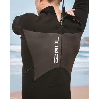 Traje De Neopreno Gul Response 4/3 Mm Con Cremallera Trasera Y Costura Invisible - Negro - Re1246