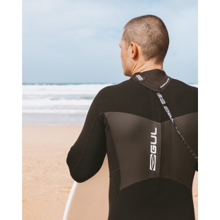 Traje De Neopreno Gul Response 4/3 Mm Con Cremallera Trasera Y Costura Invisible - Negro - Re1246