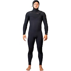 Traje De Neopreno Gul Viper 6/5/4 Yamamoto Con Capucha Y Cremallera En El Pecho - Negro Vr1225