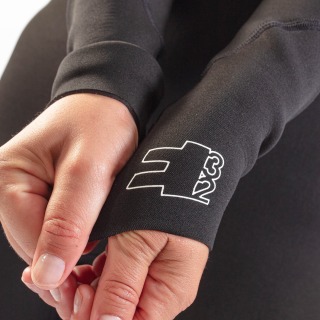 Traje De Neopreno Gul Response Echo De 3/2 Mm Con Cremallera Plana En El Pecho Para Mujer - Negro/Palma Re1328