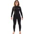 Traje De Neopreno Gul Response Echo De 3/2 Mm Con Cremallera Plana En El Pecho Para Mujer - Negro/Palma Re1328